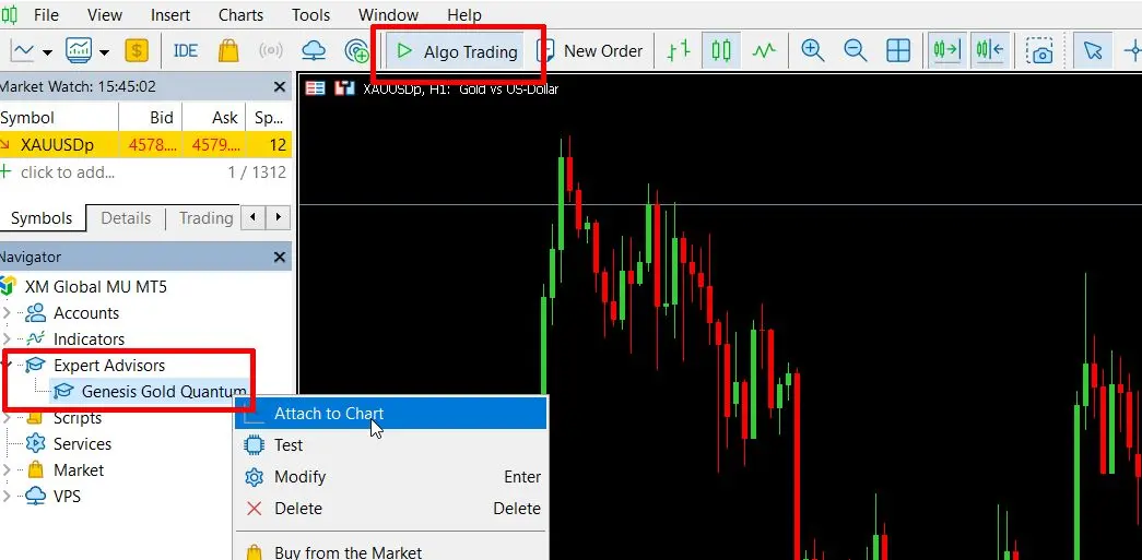 MT5 Navigator EA add